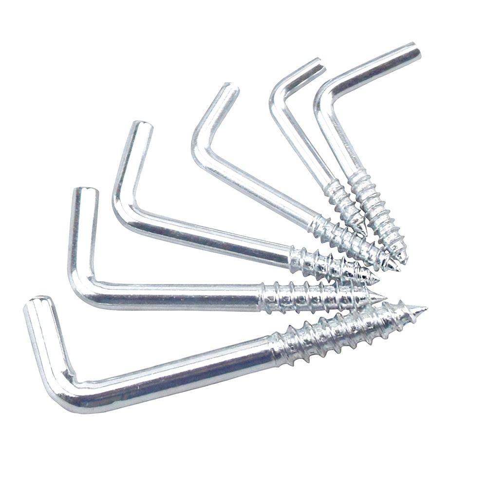 75pcs 7 Different Shapes Screw-in Hooks Stainless Steel Screw Hook  Home Improvement