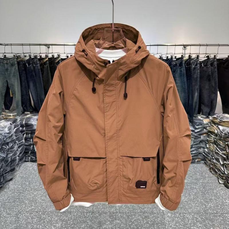 Vestes, Vestes pour hommes de style japonais nouveau printemps et automne, Vêtements de travail de marque tendance, Hauts amples d'extérieur pour hommes