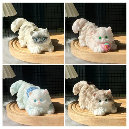 Realistic Cat Squeeze Toy Soft TPR Fidget for Stress Relief Cute Kitten-Shaped Decompression Gadget for Kids Adults