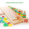 Wooden Math Game Board Number Puzzle Sorting Montessori Toys Early Educational Learning Tools for Kids Toddlers Preschoolers Early Education