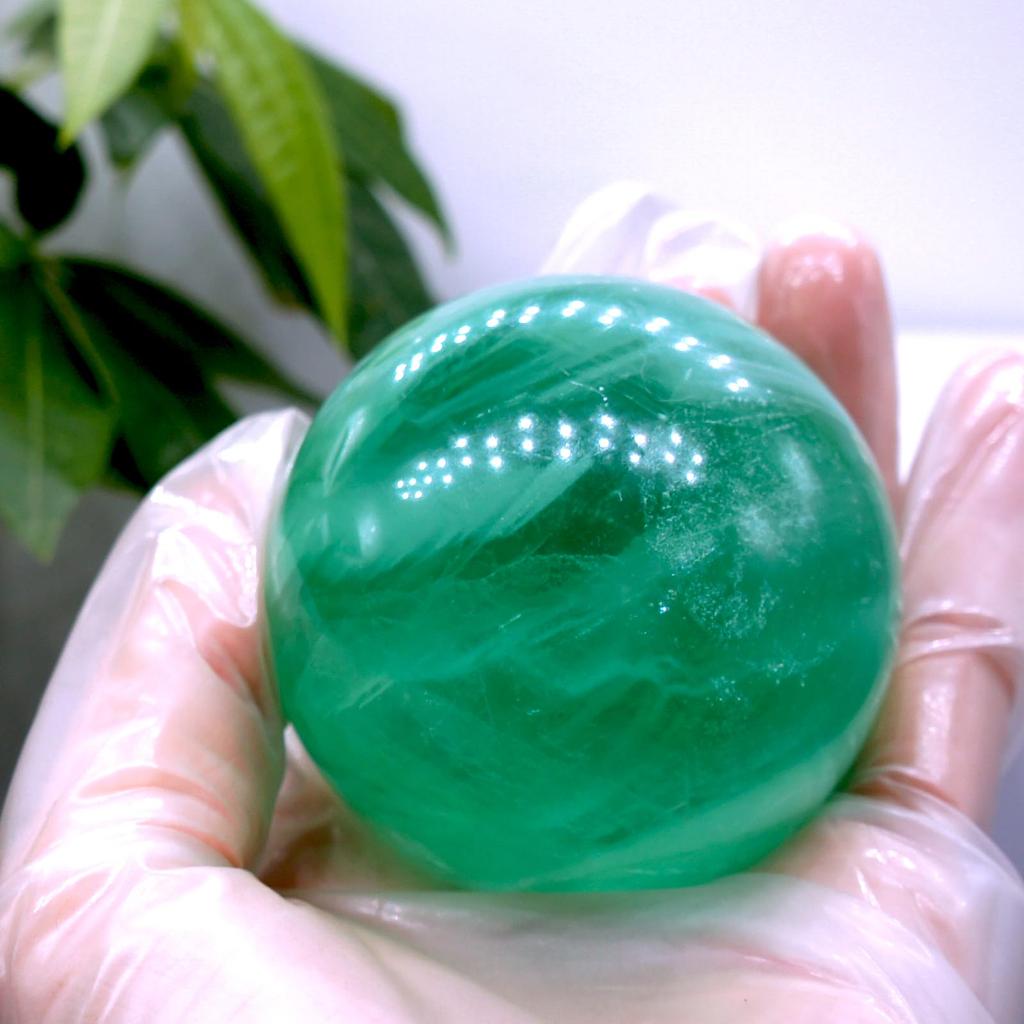 Natural fluorite highly carefully high diameter weight with green fluorite beautiful natural raw feng good decorative New gift [TANAKA YA] ball,