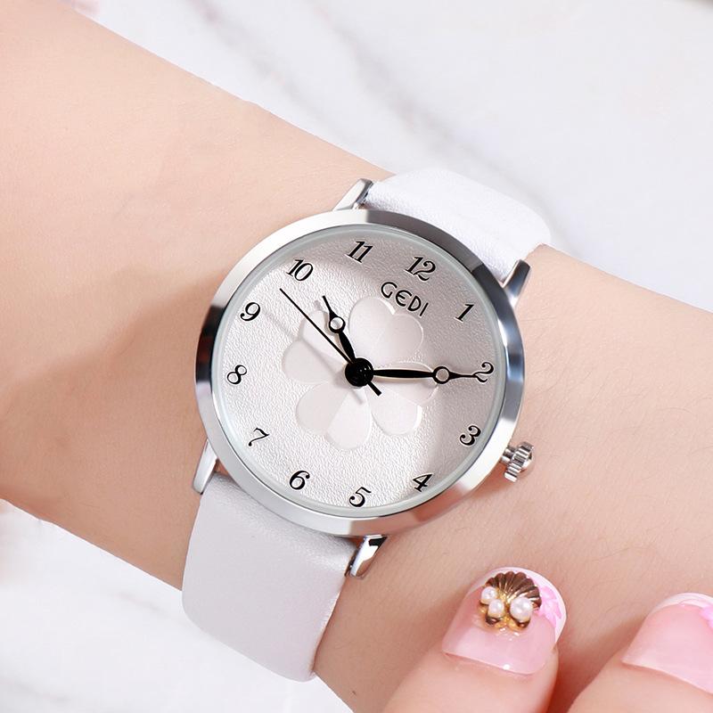 Small Fresh Flower Women S Belt Watch Student Simple Literary Wrist Watch Casual Style