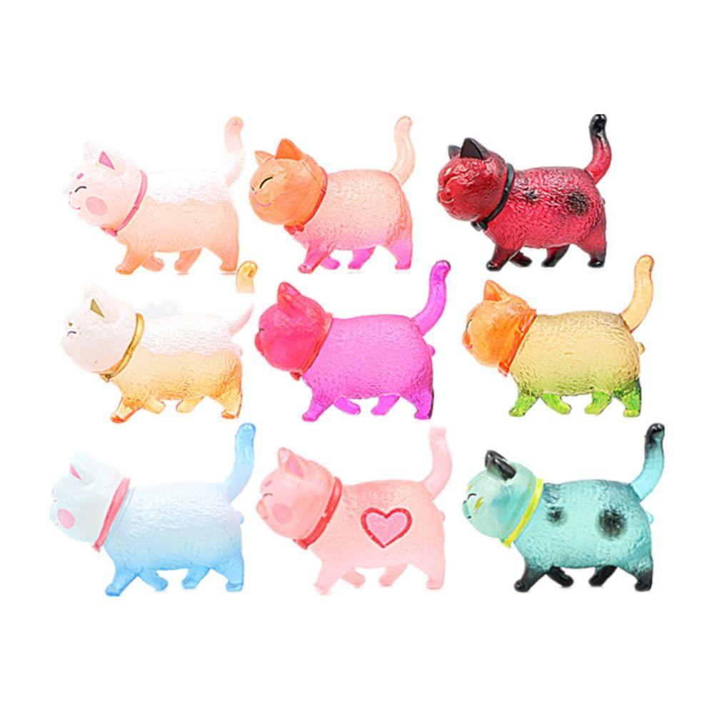 Desktop Figurine Home Decoration Mini Kitten Model Creative Dollhouse Decor