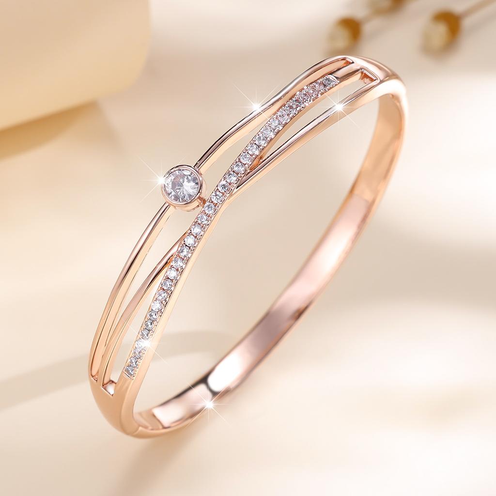 New Micro-paved Zirconia Women's Light Luxury Exquisite Cross Versatile Jewelry Bracelet