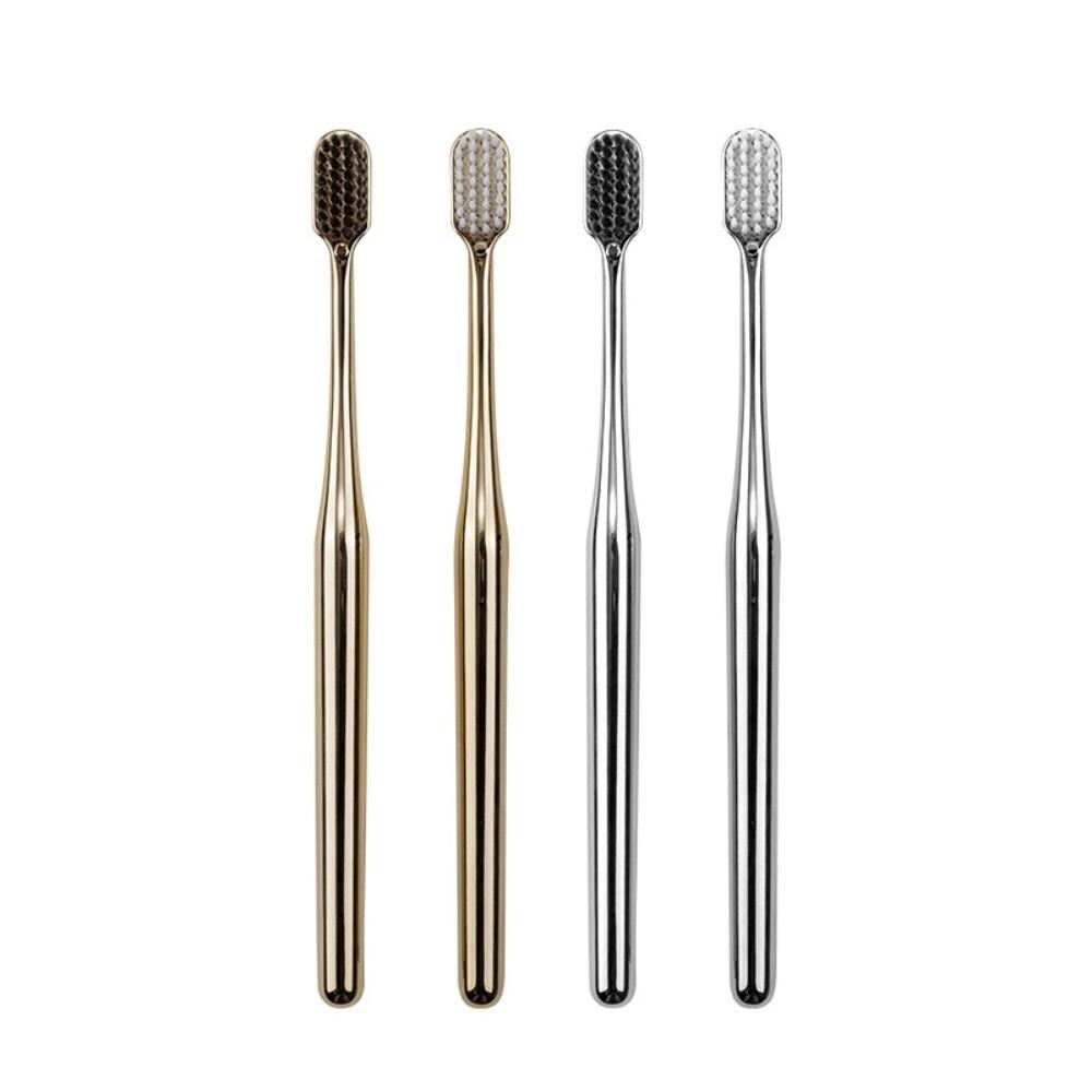 Gold Silver Dental Brushes Deep Cleaning Adult Tooth Brush Oral Care Manual Toothbrush Adult Use