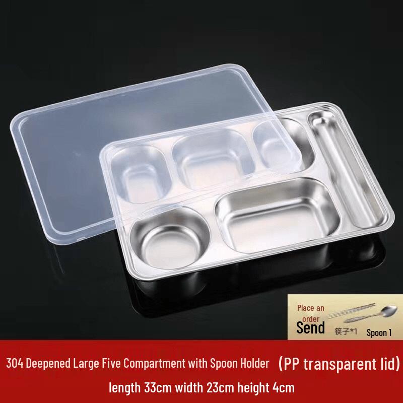 316 Stainless Steel Divided Meal Tray