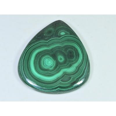 151Cts. Natural Green Malachite Pear Cabochon Loose Gemstone 43X51X05 MM B-398