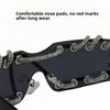 Retro Punk Sunglasses Lightweight Streetwear Party Shades Luxury Trendy Sunglasses  For Women Men