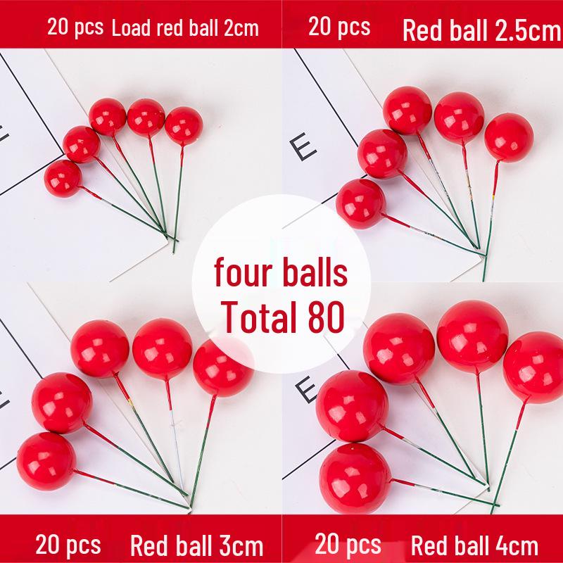 100pcs Cake Toppers: Gold, Silver, and Colorful Balls for Birthday Party Decorations