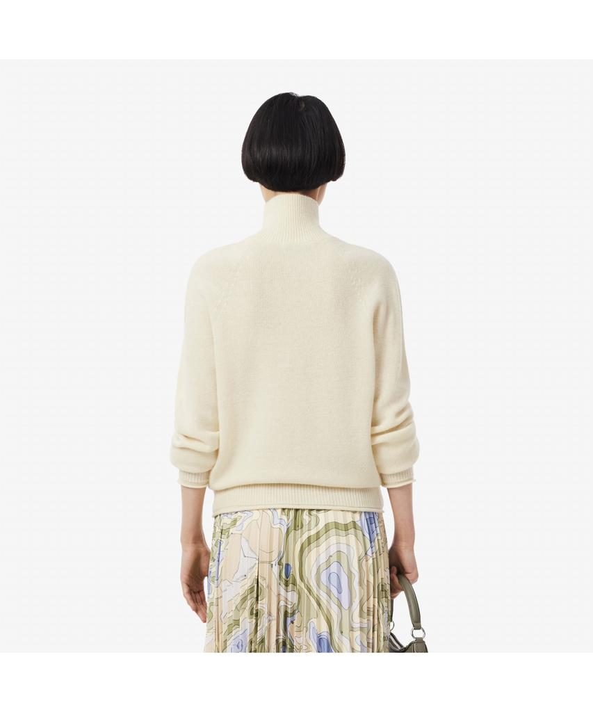 LACOSTE Women'S Carded Wool Half-Button Sweater Af4010-55N Xfj