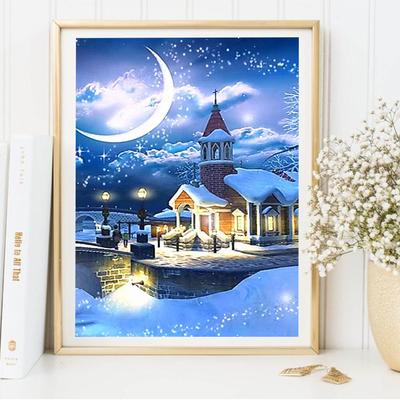 Pittura Diamante 5d Paesaggio Innevato Accessori Decorazione Casa Mosaico Casa Regalo Fatto a Mano Arte Diamante
