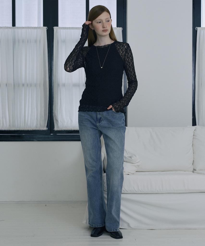 JUCYJUDY Lace Long Sleeve T-Shirt J1Ts020E