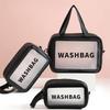 Dry-Wet Separation Double Transparent Pu Makeup Bag Portable Washing Bag Cosmetic Storage Bag Travel Fitness Swimming Essentials