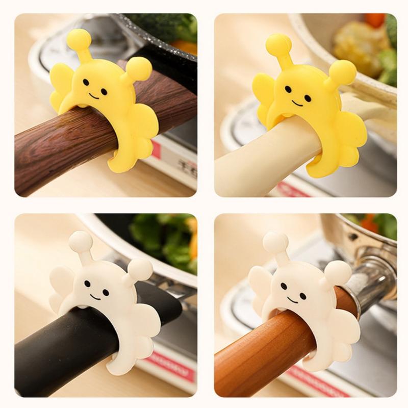 1 Stück Silikon Spatelablage Kleine Biene Verbrühschutz Überlauf Topfclip Löffelhalter Clip Universelle Schaufelablage Küchenhelfer