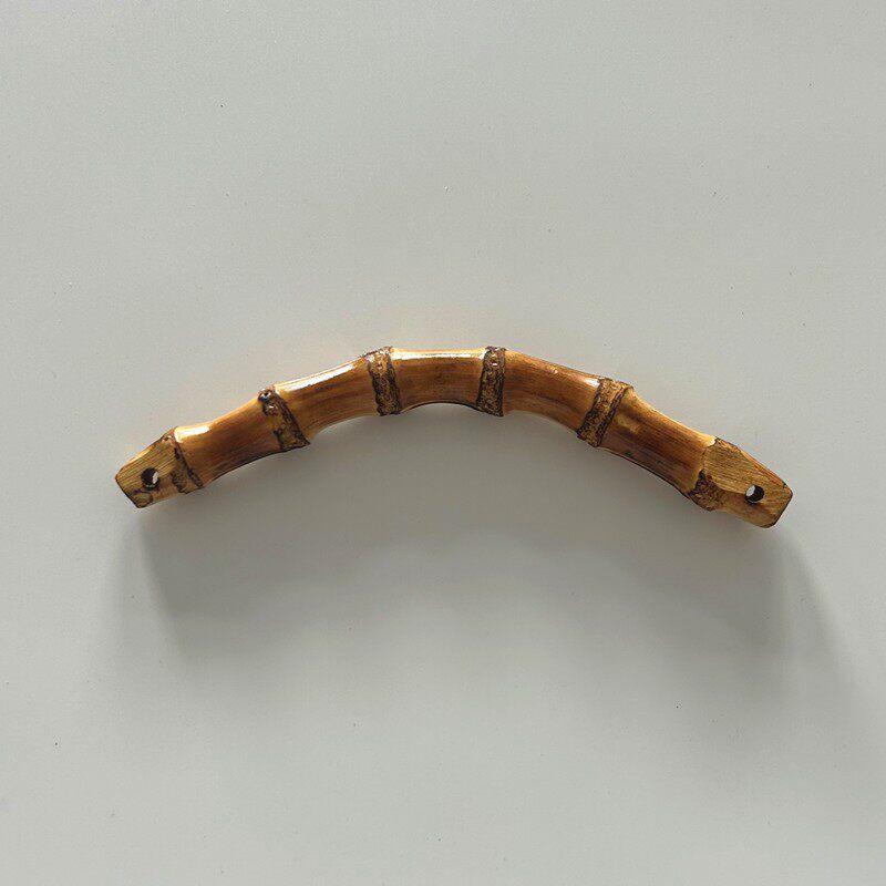 Carbonized Bamboo Half-Round Handbag Handle - Bamboo Joint DIY Bag and Luggage Accessory
