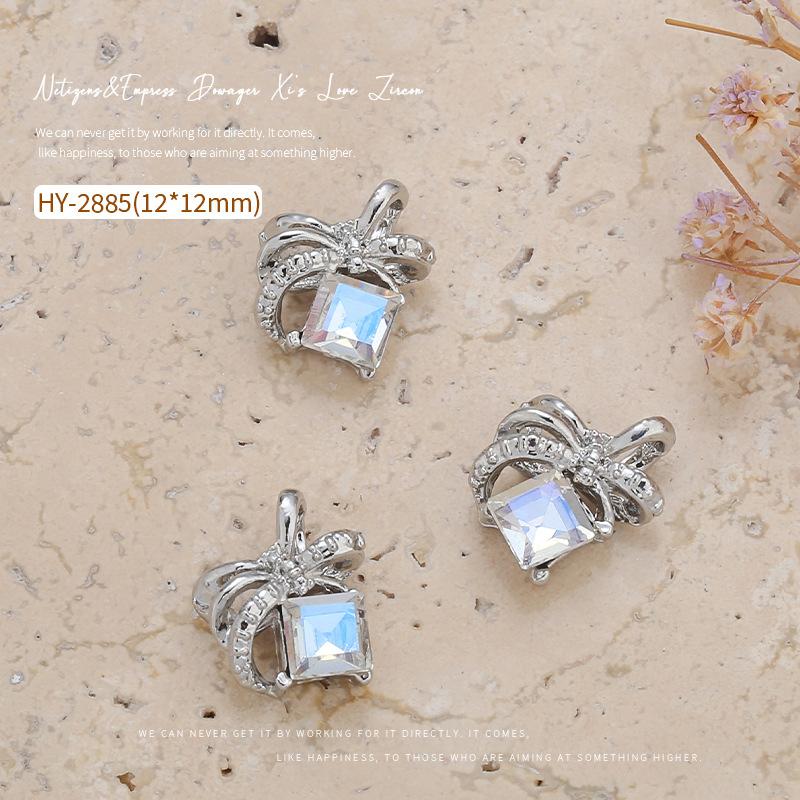 3Pcs Diy Nail Art Decoration 3D Bow-Knot Nail Art Charm  Nail Drill For Manicure Design Accessory