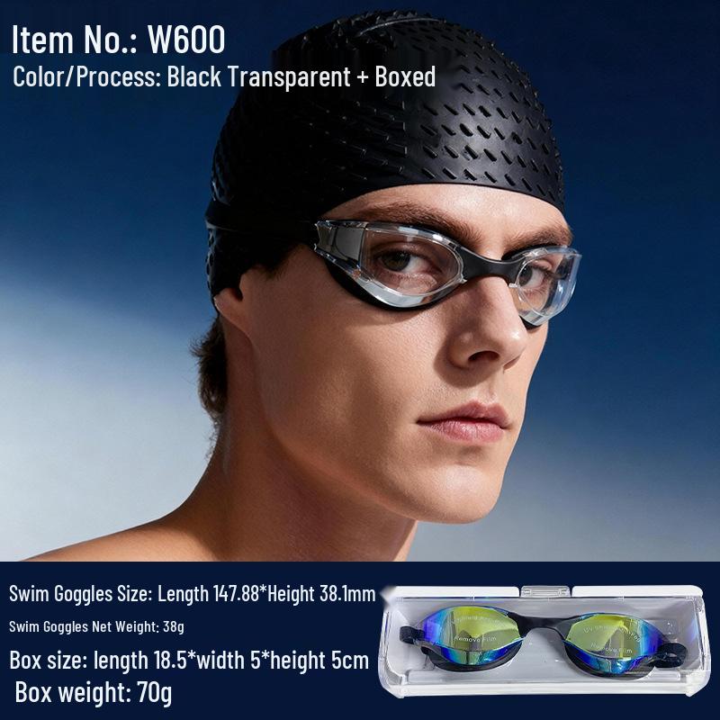 High-Definition Anti-Fog Racing Goggles - Professional Waterproof Swim Goggles for Men & Women.