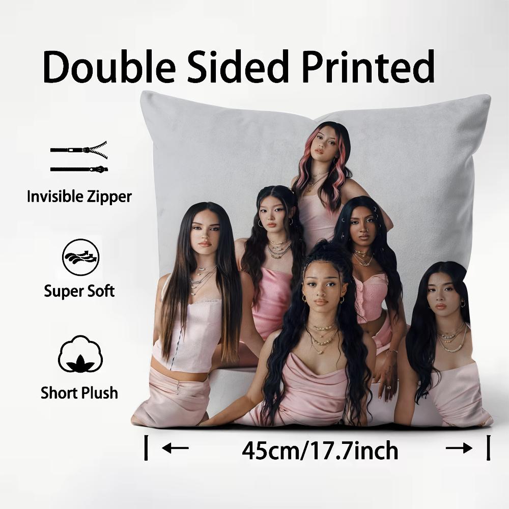 KKatseye Star Cushion Cover Plush Fabric Soft DoubleSided Printed Sofa Warm Winter Home Child Gift Pillow Case