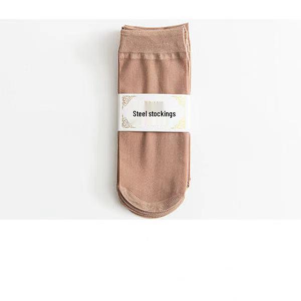 Steel-Strength, Anti-Snagging Women's Velvet Ankle Socks - Super Elastic, Soft, and Durable for Spring & Autumn
