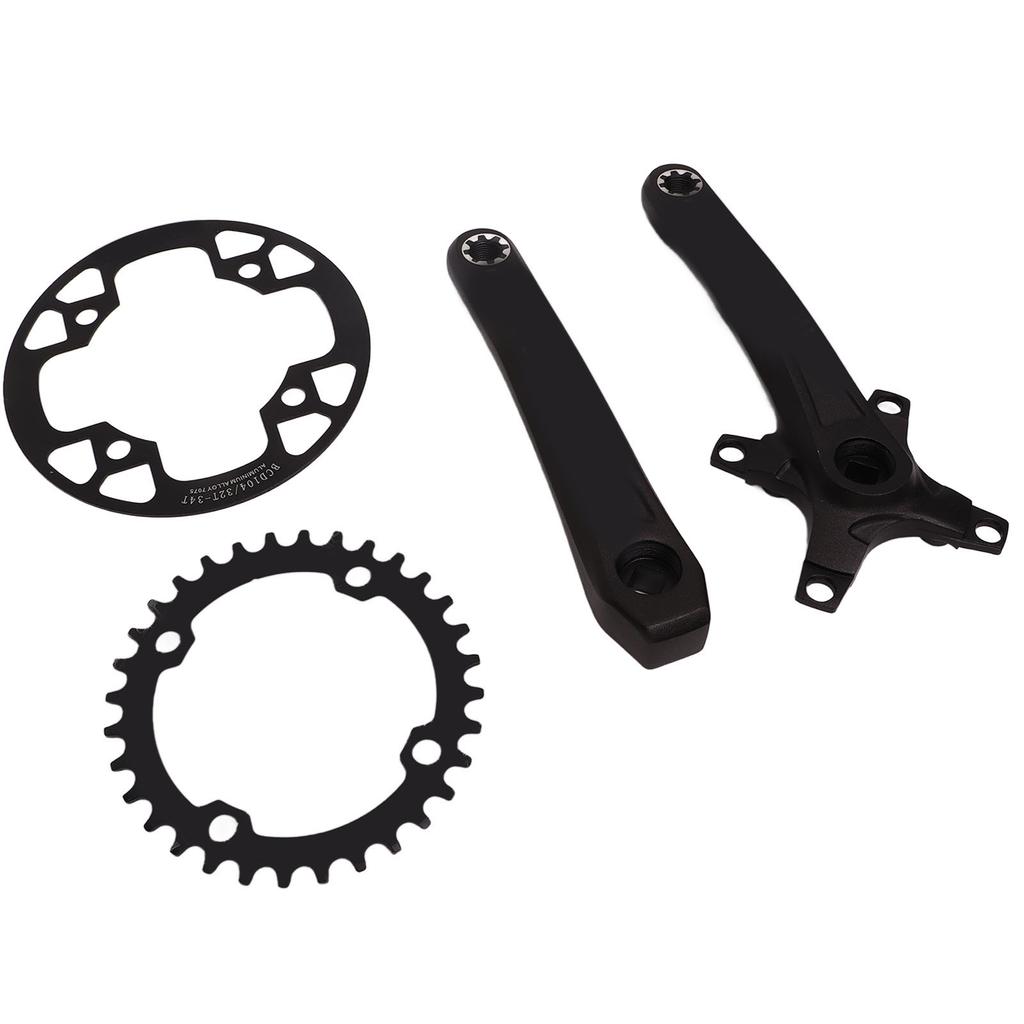 Bicycle Crankset Aluminium Alloy High Strength Lightweight Bicycle Crank Chainring Set for Mountain Bike