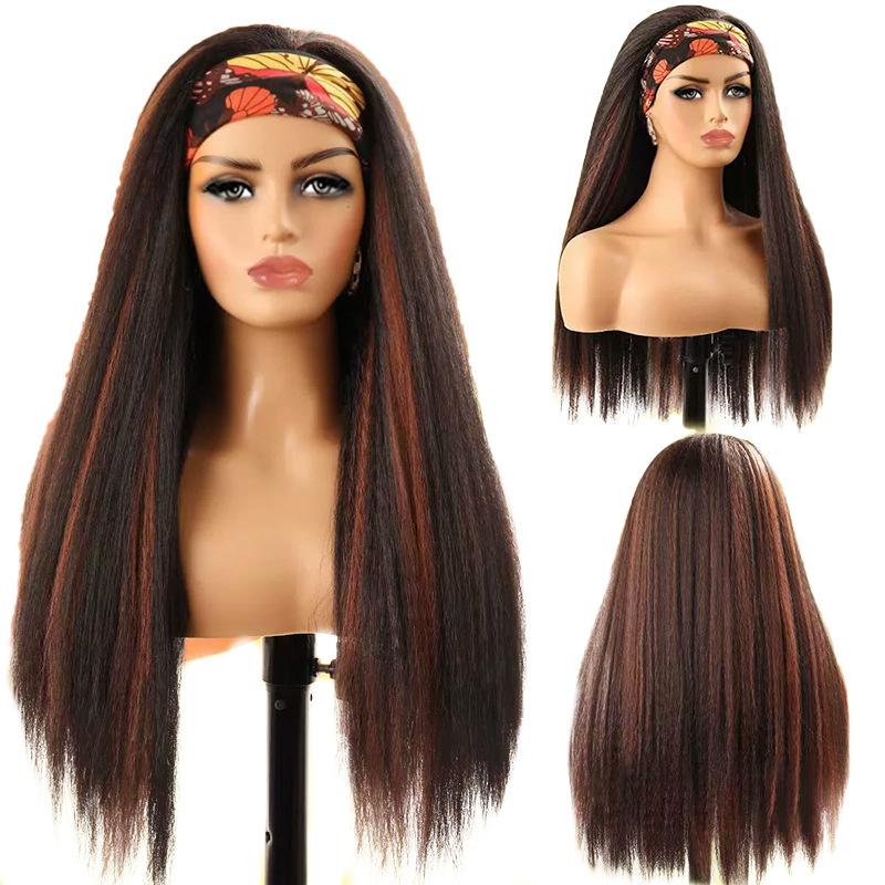 

Синтетический женский парик-ободок Черные волосы Натуральные мягкие повседневные парики для женщин Термостойкое волокно