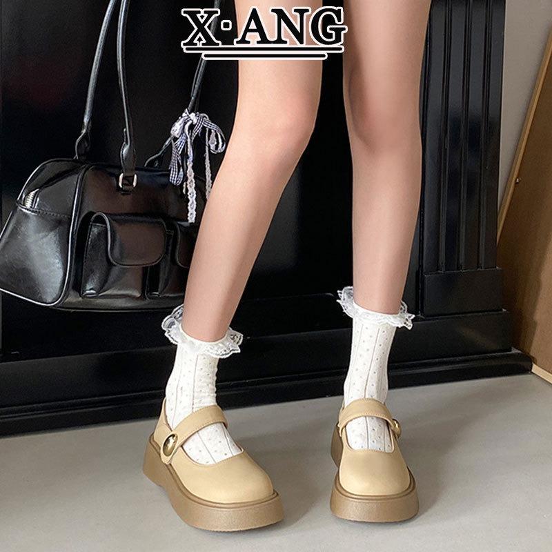 

Leather Mary Jane shoes women s shoes autumn new small leather shoes platform heightening single shoes 40
