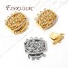 18K Real Gold Plated Brass with Zircon Bracelet Clasps,Connectors For Jewelry Making DIY Necklace Fasteners For Bracelets
