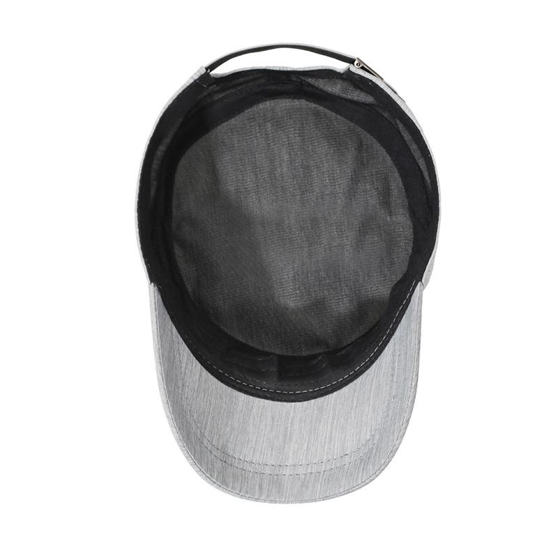 Spring Autumn Men's Flat Top Hat Sunscreen Sun Hat Outdoor Sunshade Cap for The Elderly