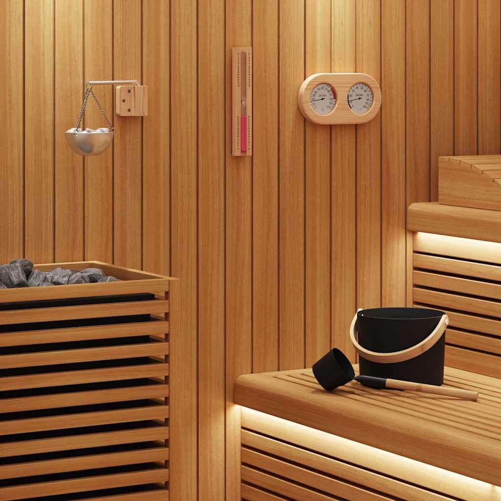 Sauna Zubehör Set 5 Teile Schwarz