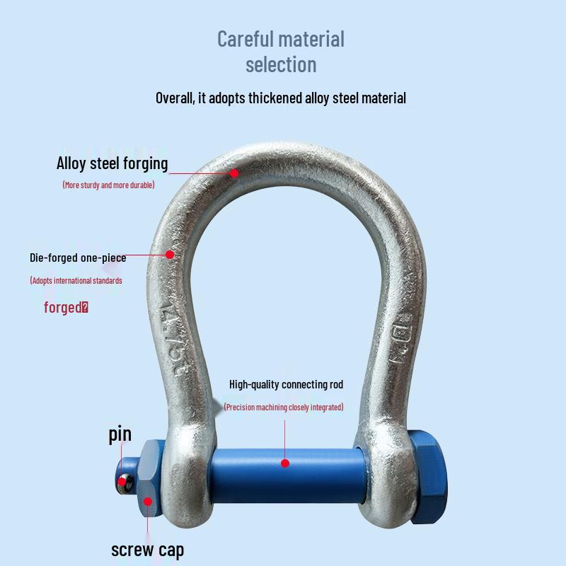 Chenghua Juli Large Irregular Opening Mining Anchor U-Bow D-Ring Horseshoe Shackle