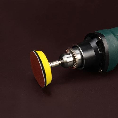 LEONTOOL #80 Sandpaper, 100 Sheets, 50mm X 50mm, Velcro, Round, Red, for Polishing, Woodworking, Surface Treatment, No Holes, Sanding Discs, Paint Rem