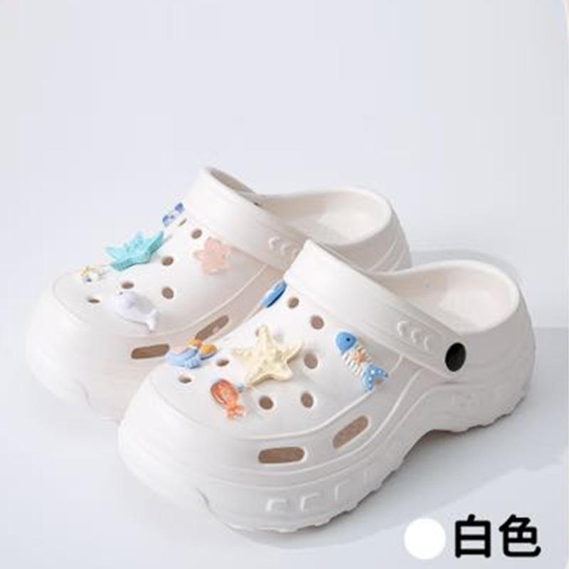 New thick-soled slippers women wear non-slip and wear-resistant cute cartoon eva slippers hole shoes wholesale
