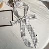 Wind 190 Polka Dots Slender Narrow High-end Small Tie Tied Hair Belt Silk Scarf Women's Streamer Bag Strap