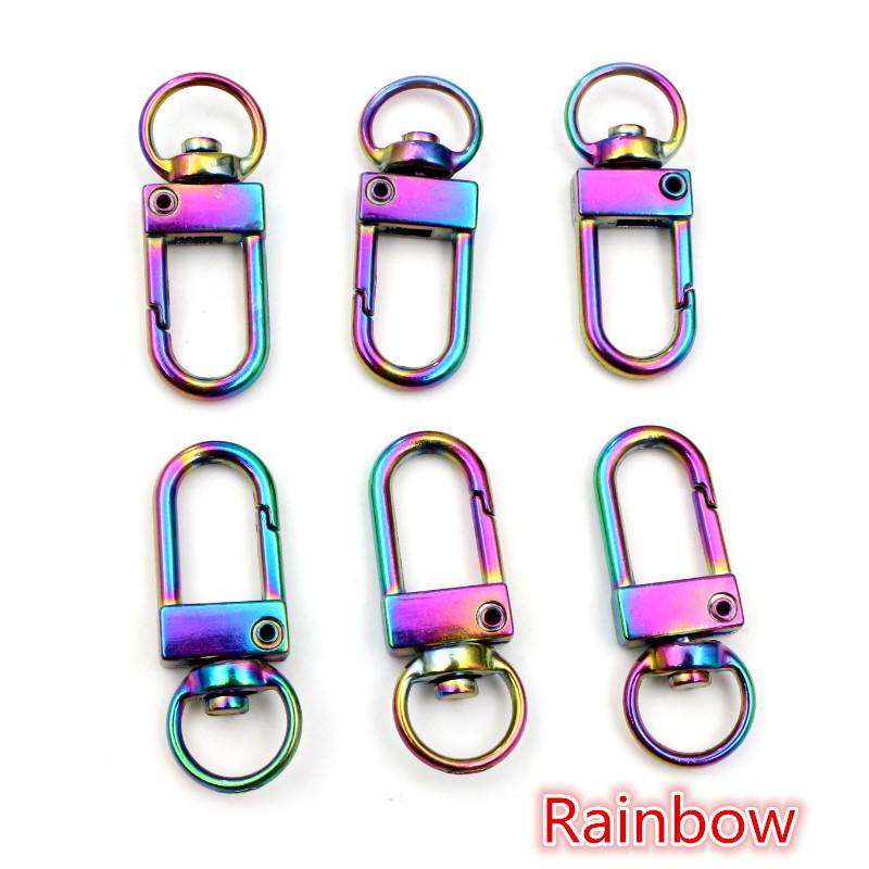 10pcs Snap Lobster Clasp Hooks Gold Silver Plated 5 Colors DIY Jewelry Making Findings for Keychain Neckalce Bracelet Supplies