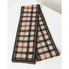Daks Unisex Brown Check 100  Cashmere Short Scarf Dbmu4fe31w2