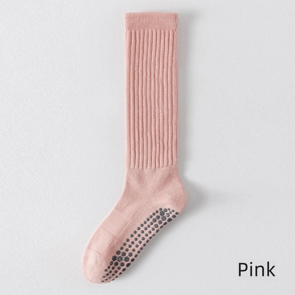 Solid Color Pilates Socks Silicone Terry Non-slip Socks New Ankle Socks  Women