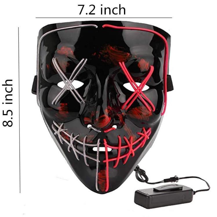Halloween Two-Color Luminous EL Mask for Dance Parties
