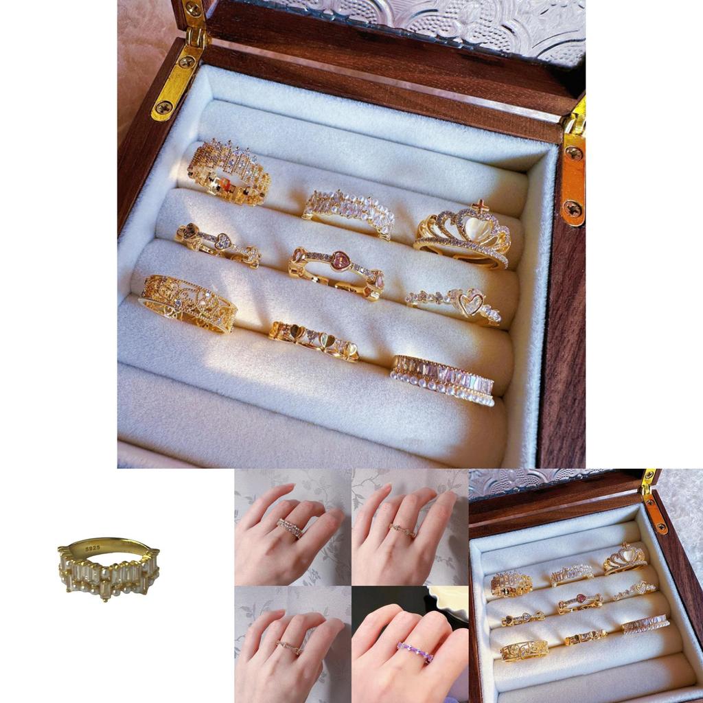 Stunning Heart Shaped Zirconia Stackable Pearl Ring For Women In Chic Copper Design