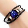 Homkilkn Constellation Bracelet - Rope List Band Braided Zodiac Spirit Leather Unisex Adults