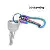 Keychain Clip Quick Release Rustproof Corrosion Resistant Compact Size Ultralight Carabiner Key Ring Holder for Camping