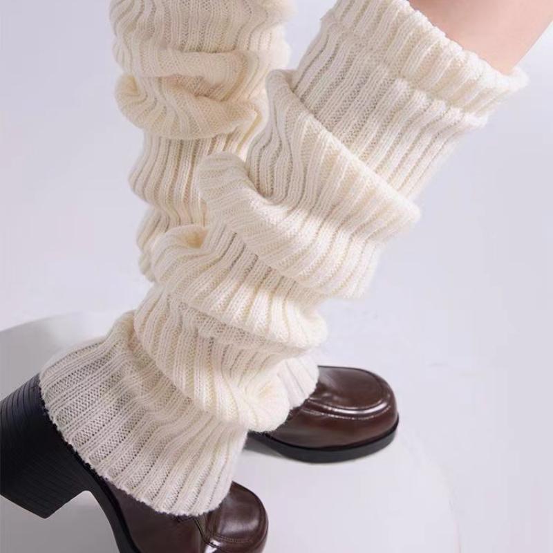 Vår Lolita Benvärmare Strumpor Kvinnlig Stickad Varm Fotskydd Kvinnor Värmare Dam Höst Virkad Hoptryckt Hoptryckta Strumpor Stövelmanschetter