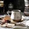 Round household simple Nordic ceramic ins style hand-painted mug, creative personalized water cup coarse pottery coffee cup