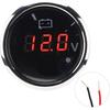 Voltage Meter, 2in Battery Voltage Gauge LED Digital Display IP67 Waterproof Smart Alarm Universal for Boat Auto (Black)