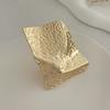 Creative Irregular Geometric Square Round Open Ring for Women Hip Hop Gold Color Adjustable Ring Finger Jewelry 2025 New