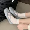 Fashion SUOJIALUN 2025 Spring New Brand Women Flat Shoes Fashion Round Toe Ladies Elegant Mary Jane Shoes Soft Flat Heel Single Shoes