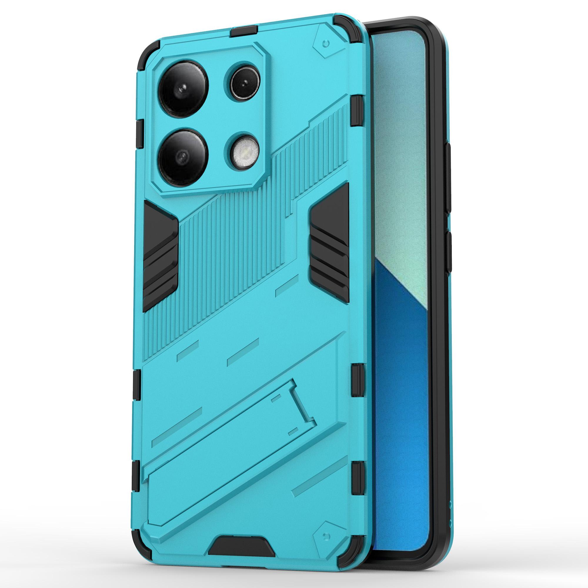 

Для Xiaomi Redmi Note 13 4G Phone Case Kickstand PC+TPU Drop-proof Back Shell H