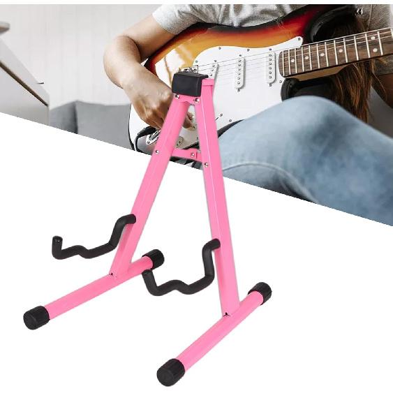 Universal Folding Instrument Stand, Guitar Stand, A Frame Musical Rack Holder , Pink, 78023008168345386