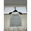 Miu Style Trendy Knit Striped Vest: High-Quality, Slim Fit, Flattering Short Top for Women