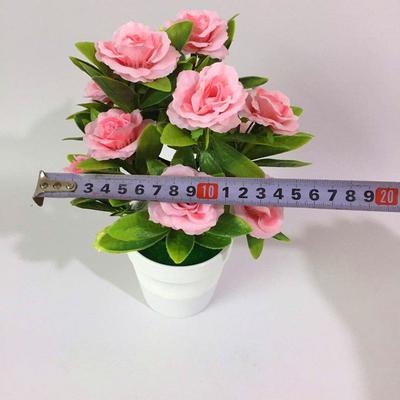 Fashion Rose Plant Potted 1Set Artificial Flower Room Office Garden Decor