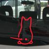 Funny Cat Car Sticker Waterproof PET Weather-resistant Self-adhesive Auto SUV Vehicle Rear Windshield Wiper Window Body Decoration Kitten Trim Decal